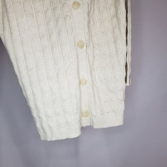 NWT Joseph A Long Sleeve Button Front Boyfriend Cardigan In Oatmeal Heather M - Picture 6 of 10